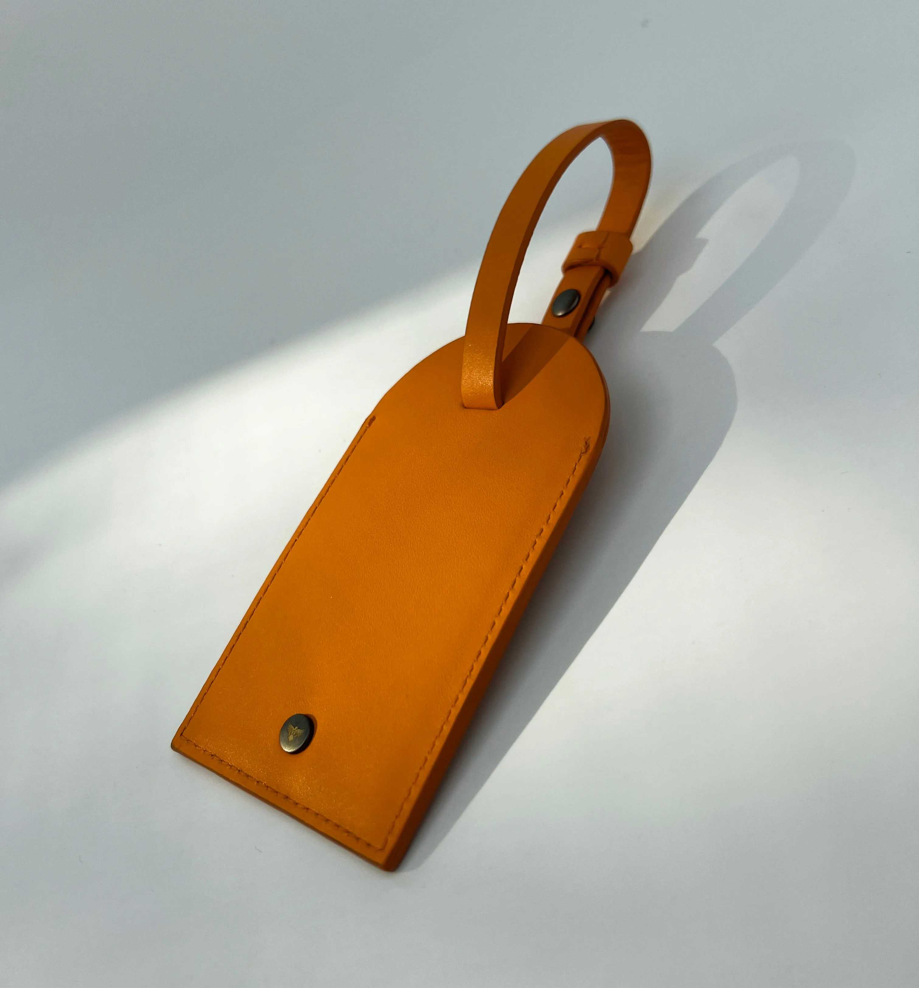 Orange Leather Luggage Tag and AirTag Gift Set