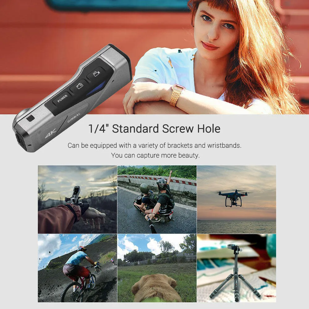 ORDRO EP7 Head Wearable 4K 60fps Video Camera First Person View Hands-Free Camcorder APP Control Autofocus Built-in 2-Axis Gimbal Anti-shake with Remote Control   64G Memory Card