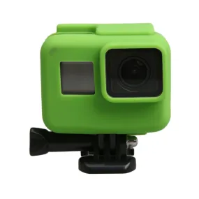 Original for GoPro HERO5 Silicone Border Frame Mount Housing Protective Case Cover Shell(Green)