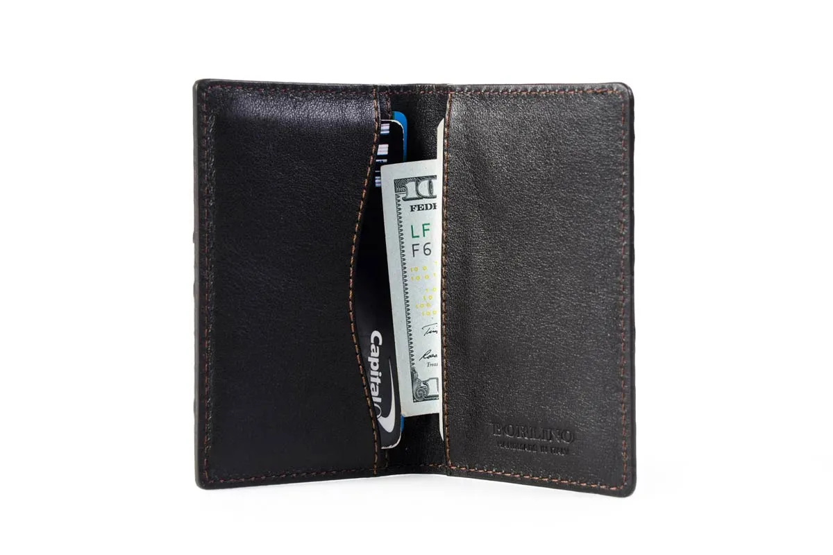 Ostrich Business Card / Credit Card Case - Walnut Brown