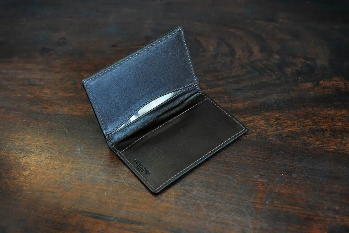 Ostrich Business Card / Credit Card Case - Walnut Brown