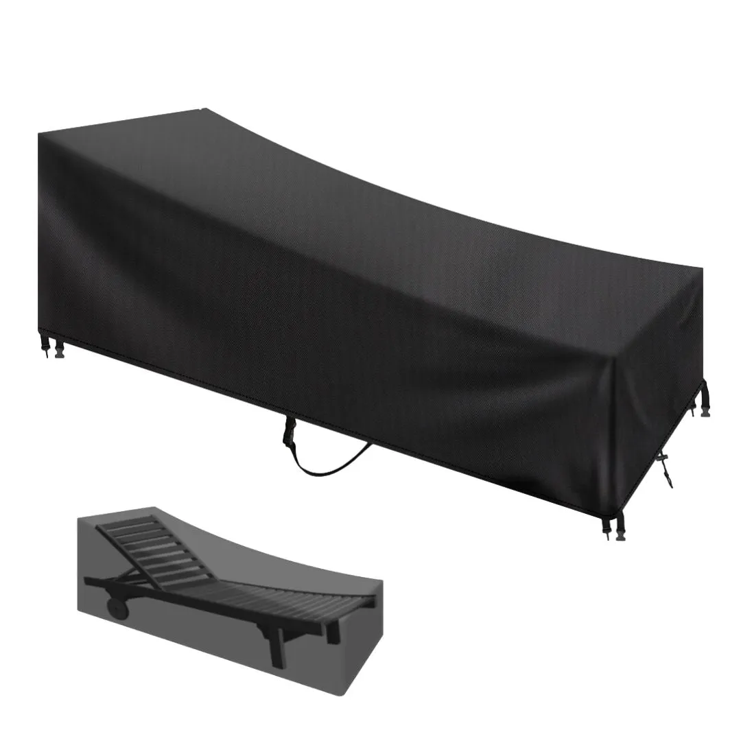 Outdoor Sunbed Lounger Furniture Cover Water Resistant Anti-UV - 210cm x 75cm x 40cm x 80cm