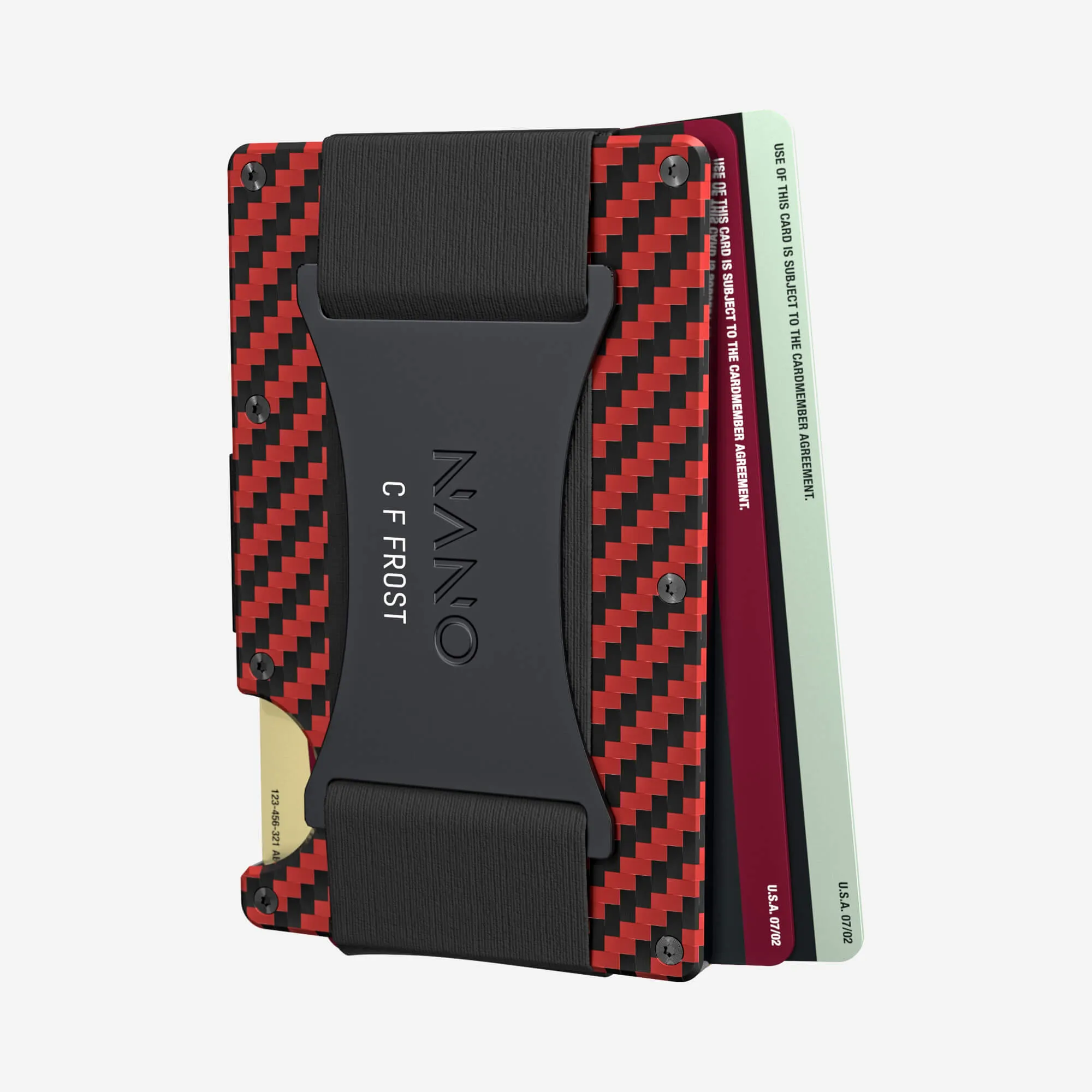 Personalised Cash Strap Wallet (Diablo Red/Stealth Black)