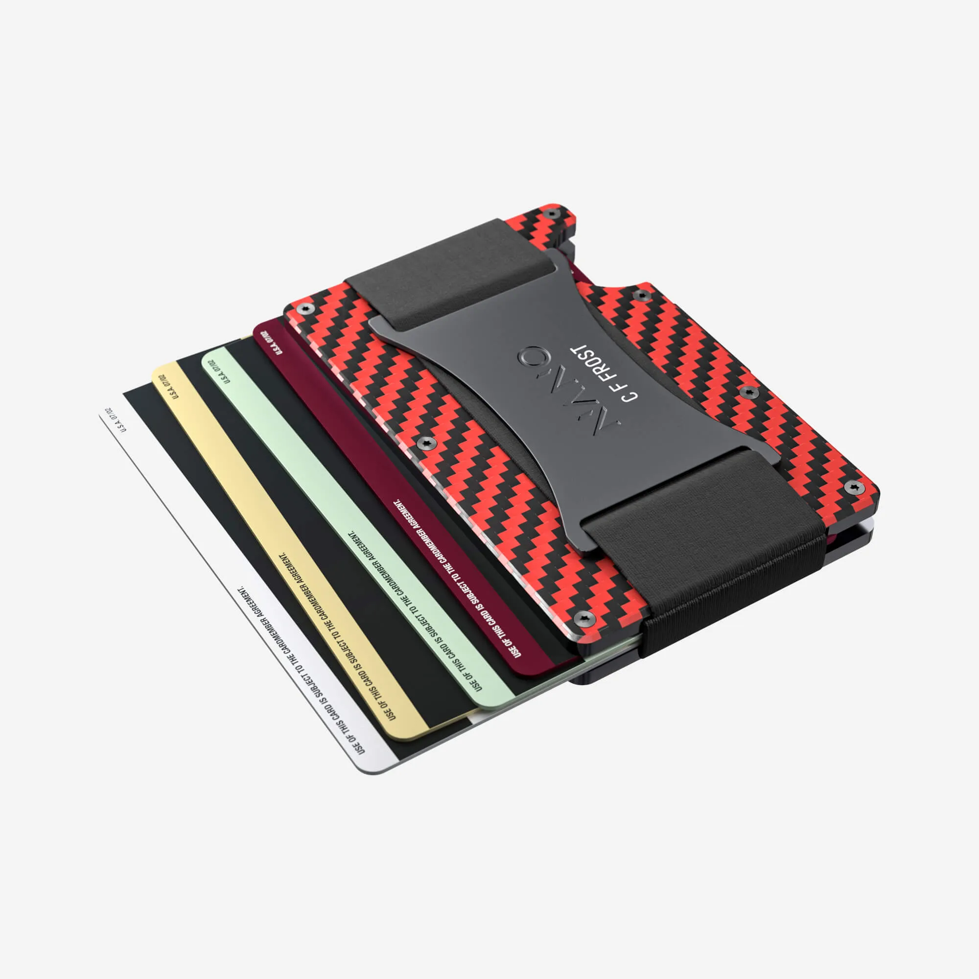 Personalised Cash Strap Wallet (Diablo Red/Stealth Black)