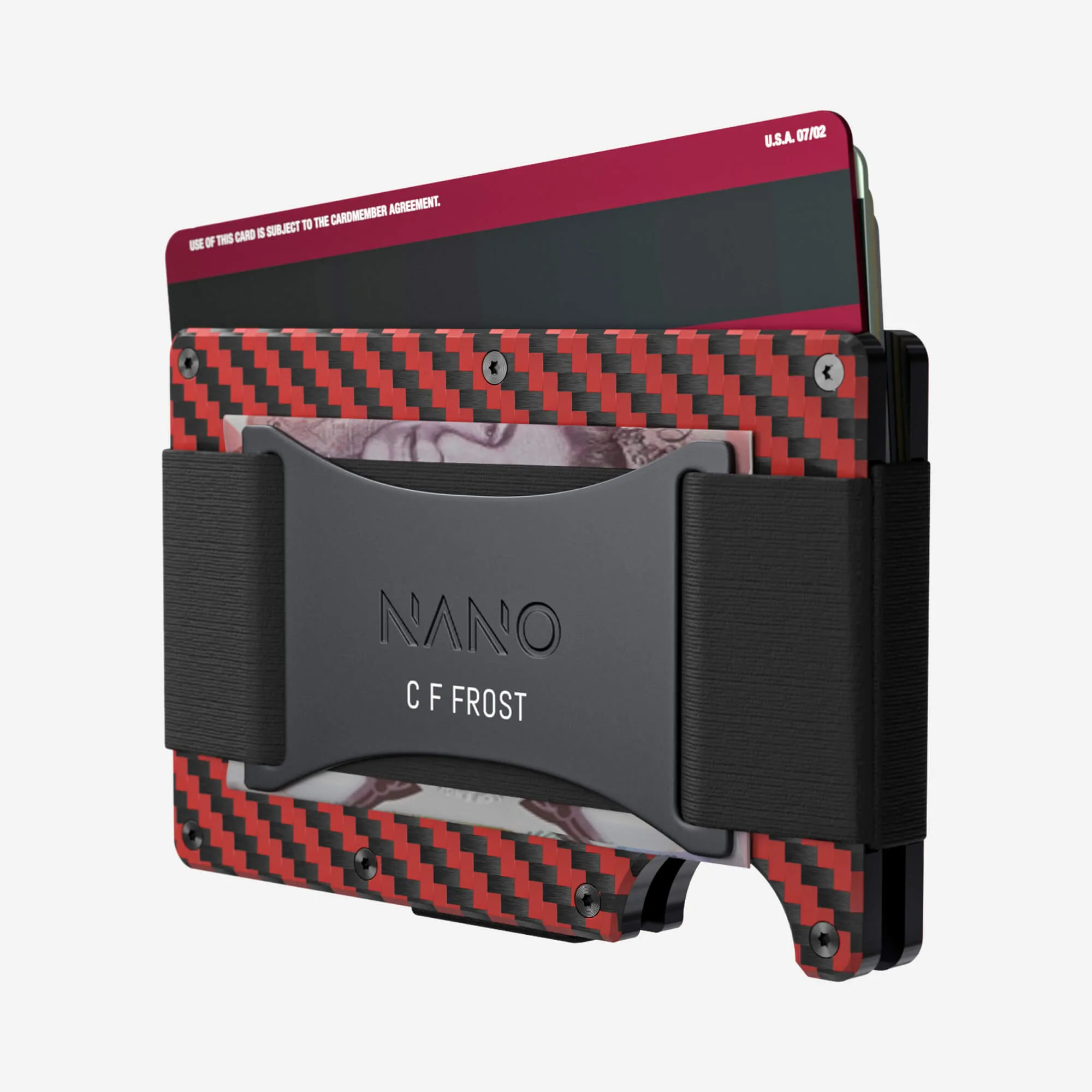 Personalised Cash Strap Wallet (Diablo Red/Stealth Black)