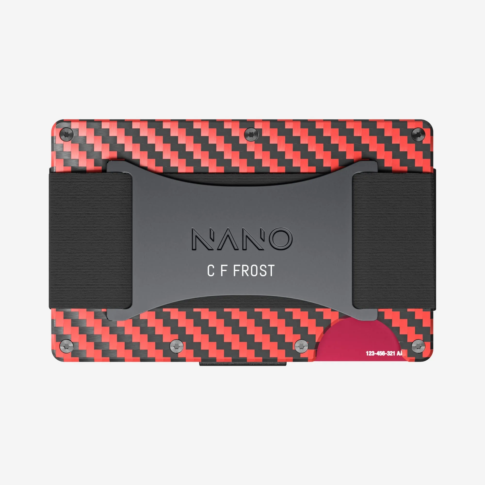 Personalised Cash Strap Wallet (Diablo Red/Stealth Black)