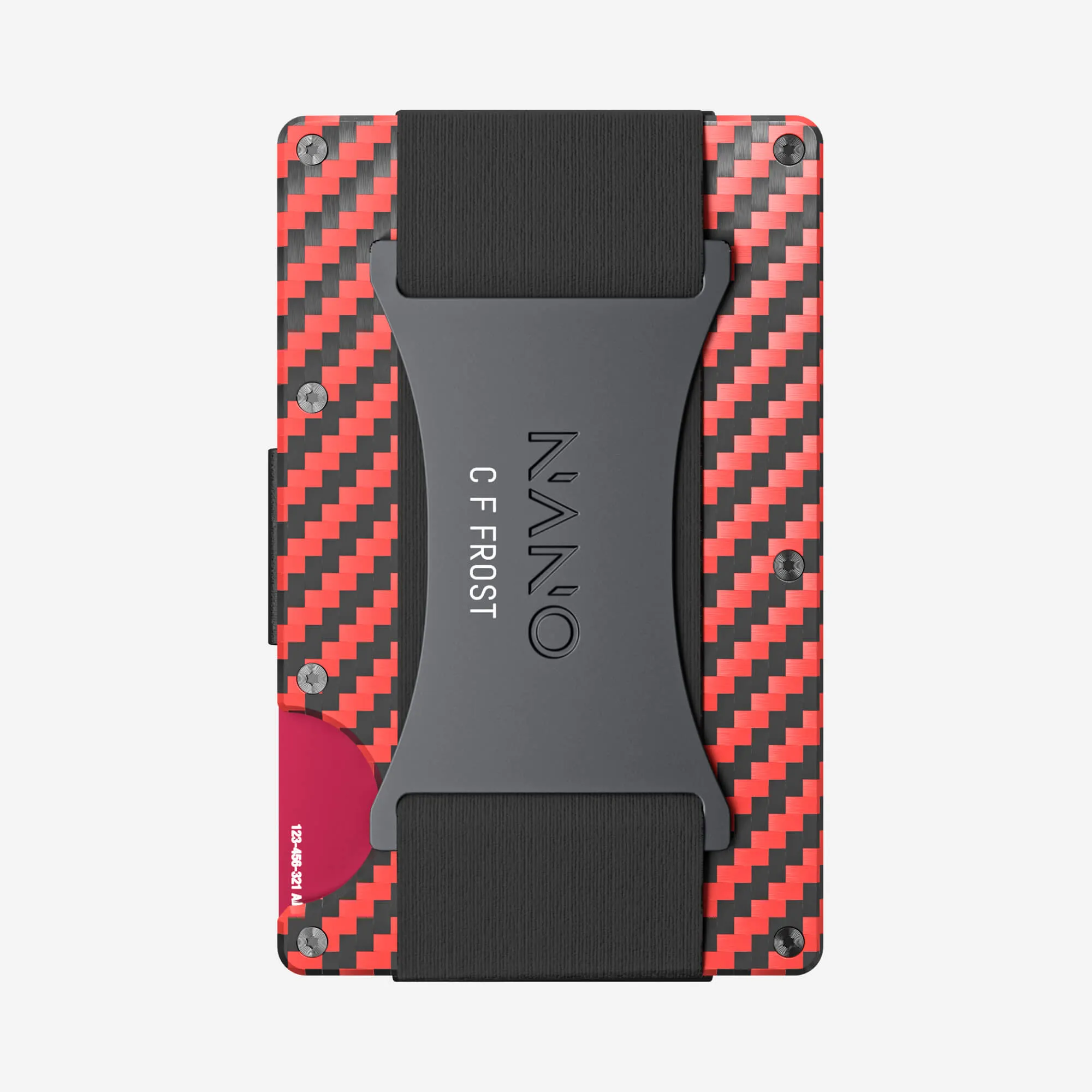 Personalised Cash Strap Wallet (Diablo Red/Stealth Black)