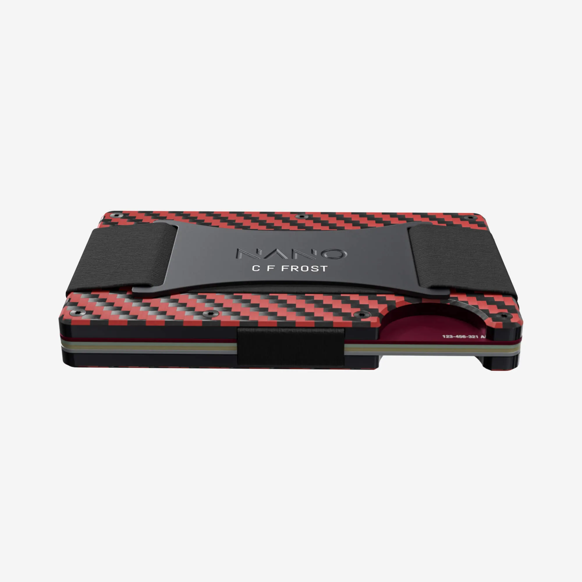 Personalised Cash Strap Wallet (Diablo Red/Stealth Black)