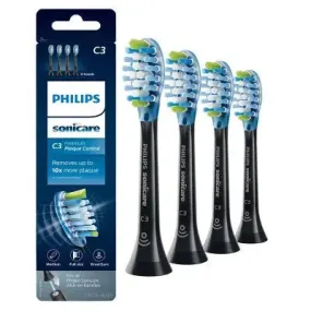 Philips Sonicare Premium Plaque Control Replacement Electric Toothbrush Head - HX9044/95 - Black - 4ct