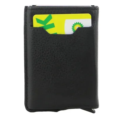 Pierre Cardin - Vert leather card holder w slider PC3643 - Black