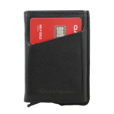 Pierre Cardin - Vert leather card holder w slider PC3643 - Black