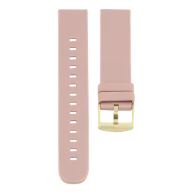 Pink grey OOZOO rubber strap with gold clasp