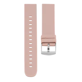 Pink grey OOZOO rubber strap with silver clasp