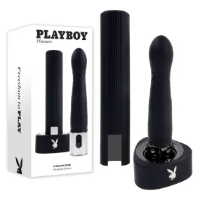 Playboy Pleasure PLEASURE ZONE - Black 21.4 cm Rechargeable Vibrator with USB Charging Dock