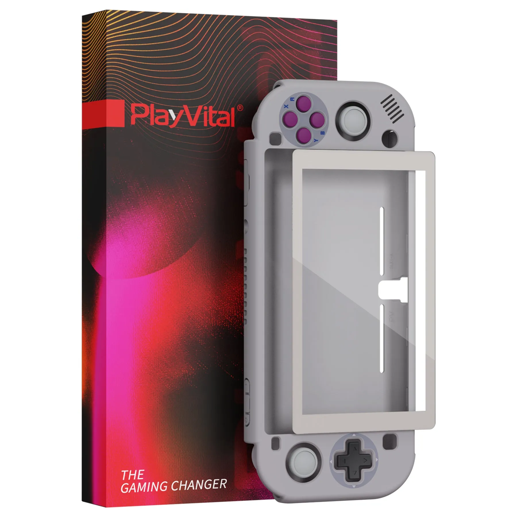 PlayVital Classic 1989 GB DMG-01 Protective Grip Case for Nintendo Switch Lite, Hard Cover Protector for Nintendo Switch Lite - Screen Protector & Thumb Grips & Buttons Caps Stickers Included - YYNLY004