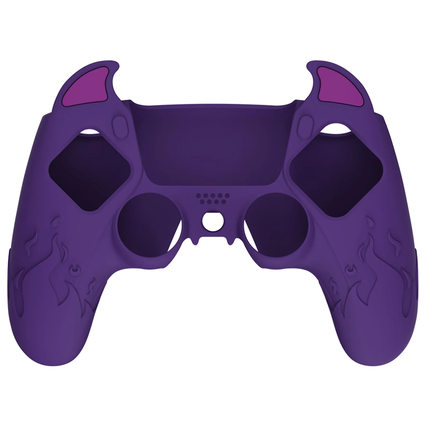 PlayVital Cute Demon Controller Silicone Case Compatible With PS5 Controller - Purple - DEPFP002