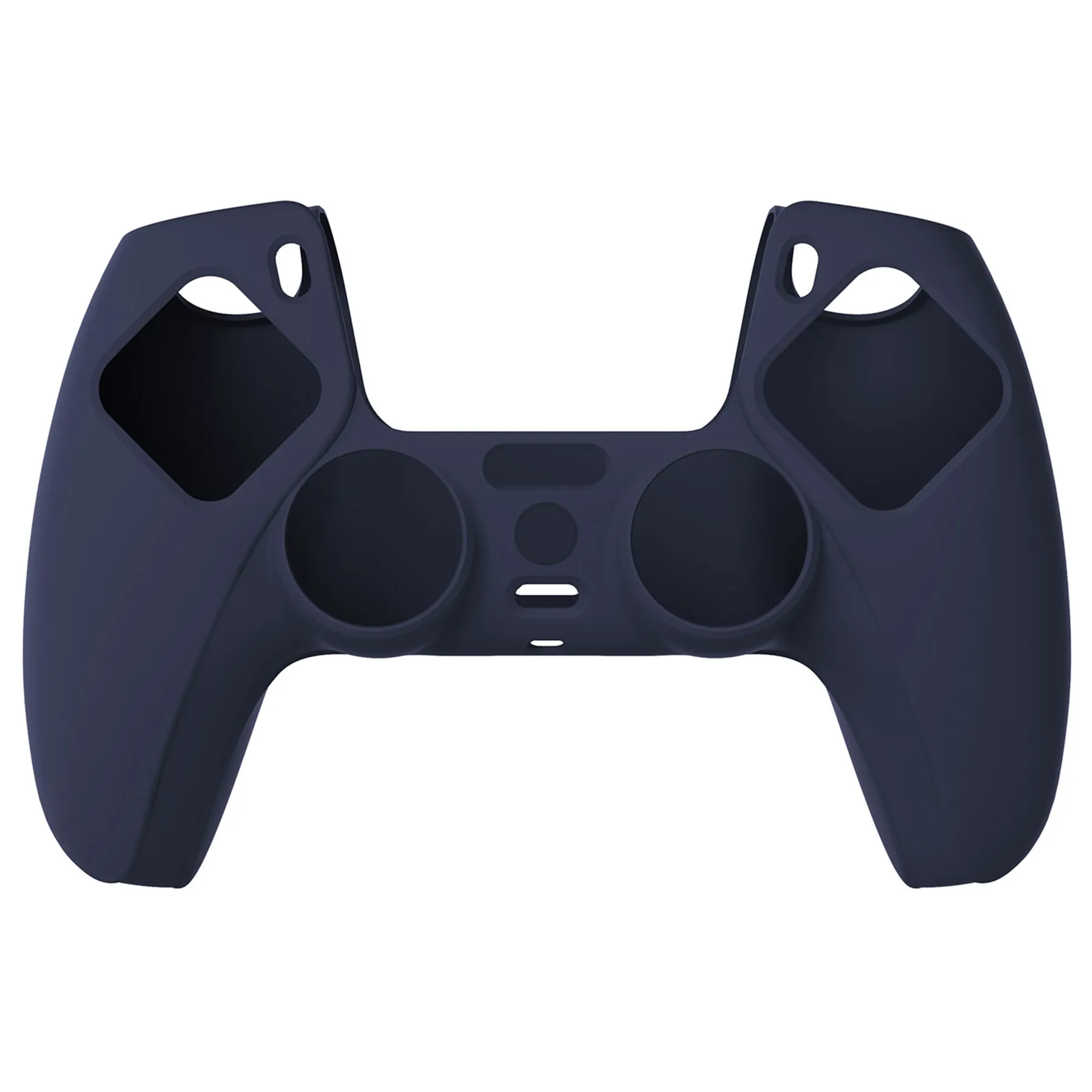 PlayVital Midnight Blue Pure Series Anti-Slip Silicone Cover Skin for Playstation 5 Controller, Soft Rubber Case for PS5 Controller with Black Thumb Grip Caps - KOPF003