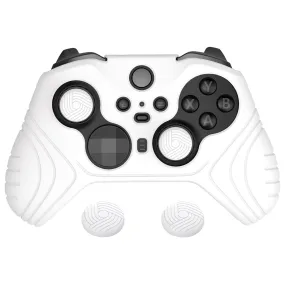 PlayVital Samurai Edition Anti Slip Silicone Case Cover for Xbox Elite Wireless Controller Series 2, Ergonomic Soft Rubber Skin Protector for Xbox Elite Series 2 with Thumb Grip Caps - White - XBE2M002