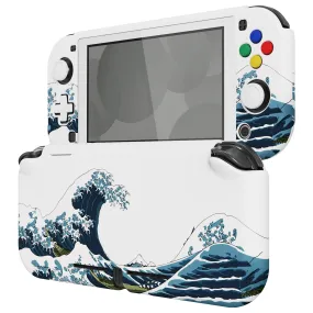 PlayVital The Great Wave Protective Grip Case for Nintendo Switch Lite, Hard Cover Protector for Nintendo Switch Lite - Screen Protector & Thumb Grips & Buttons Stickers Included - YYNLT001