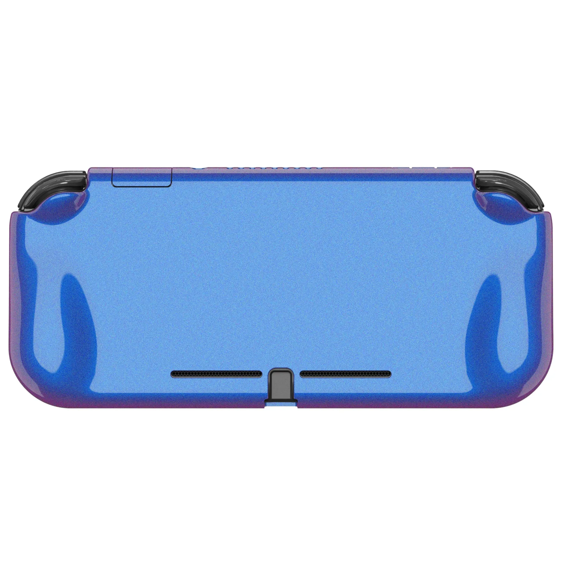 PlayVital ZealProtect Protective Case for Nintendo Switch Lite, Hard Shell Ergonomic Grip Cover for Switch Lite w/Screen Protector & Thumb Grip Caps & Button Caps - Glossy Chameleon Purple Blue - PSLYP3009