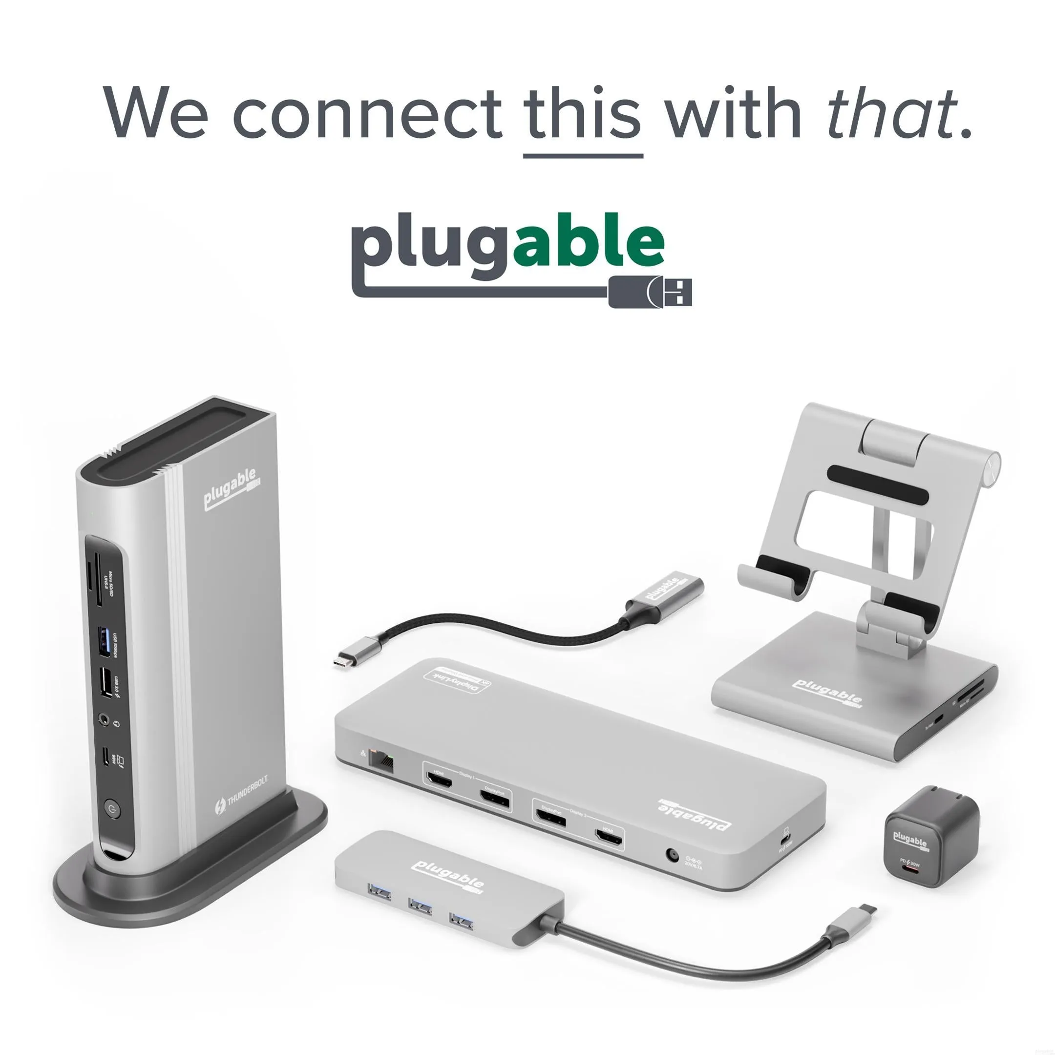 Plugable USB-C Phone Docking Station with 15W Charging