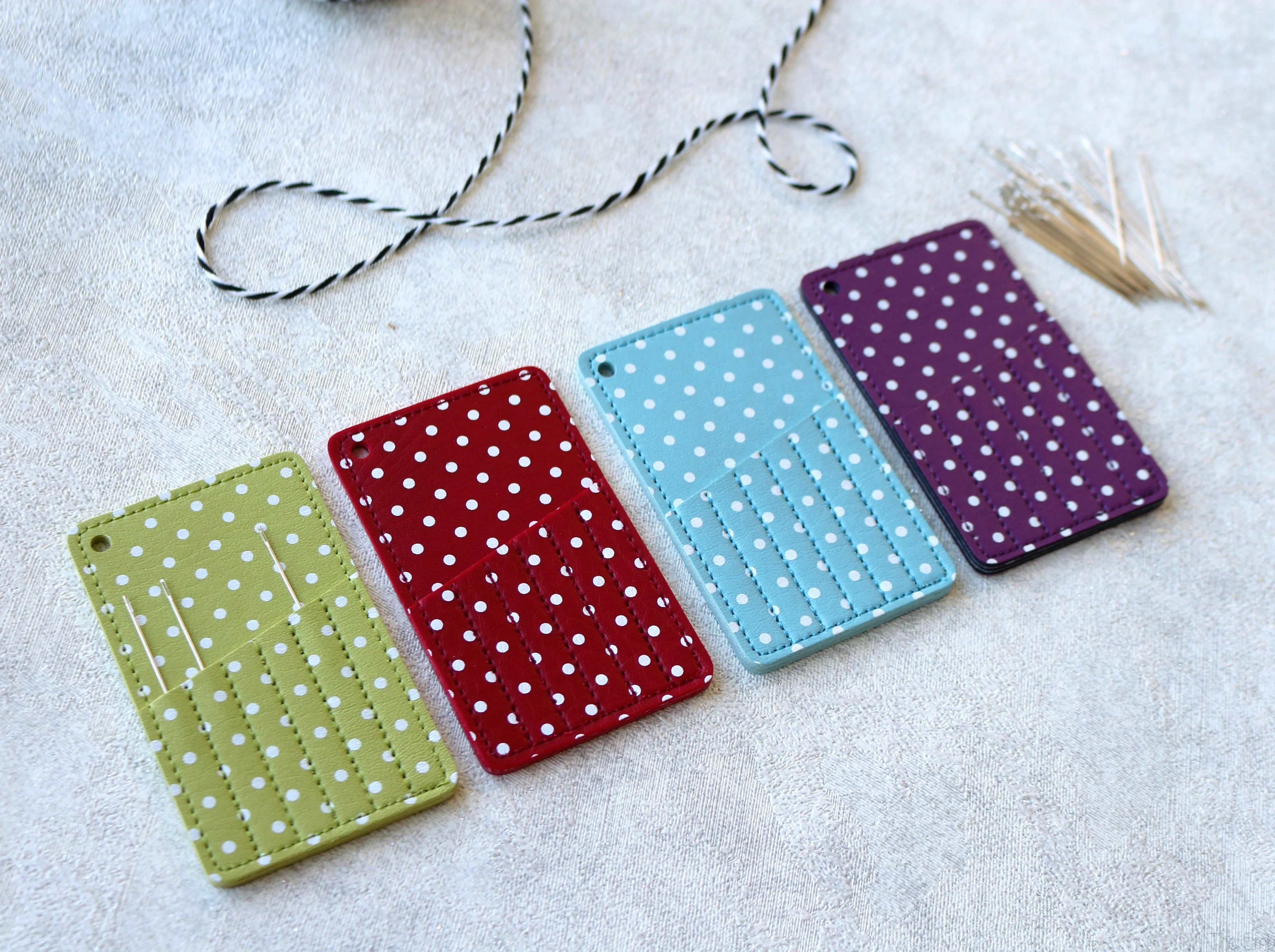 Polka Dot Embroidery Needle Case