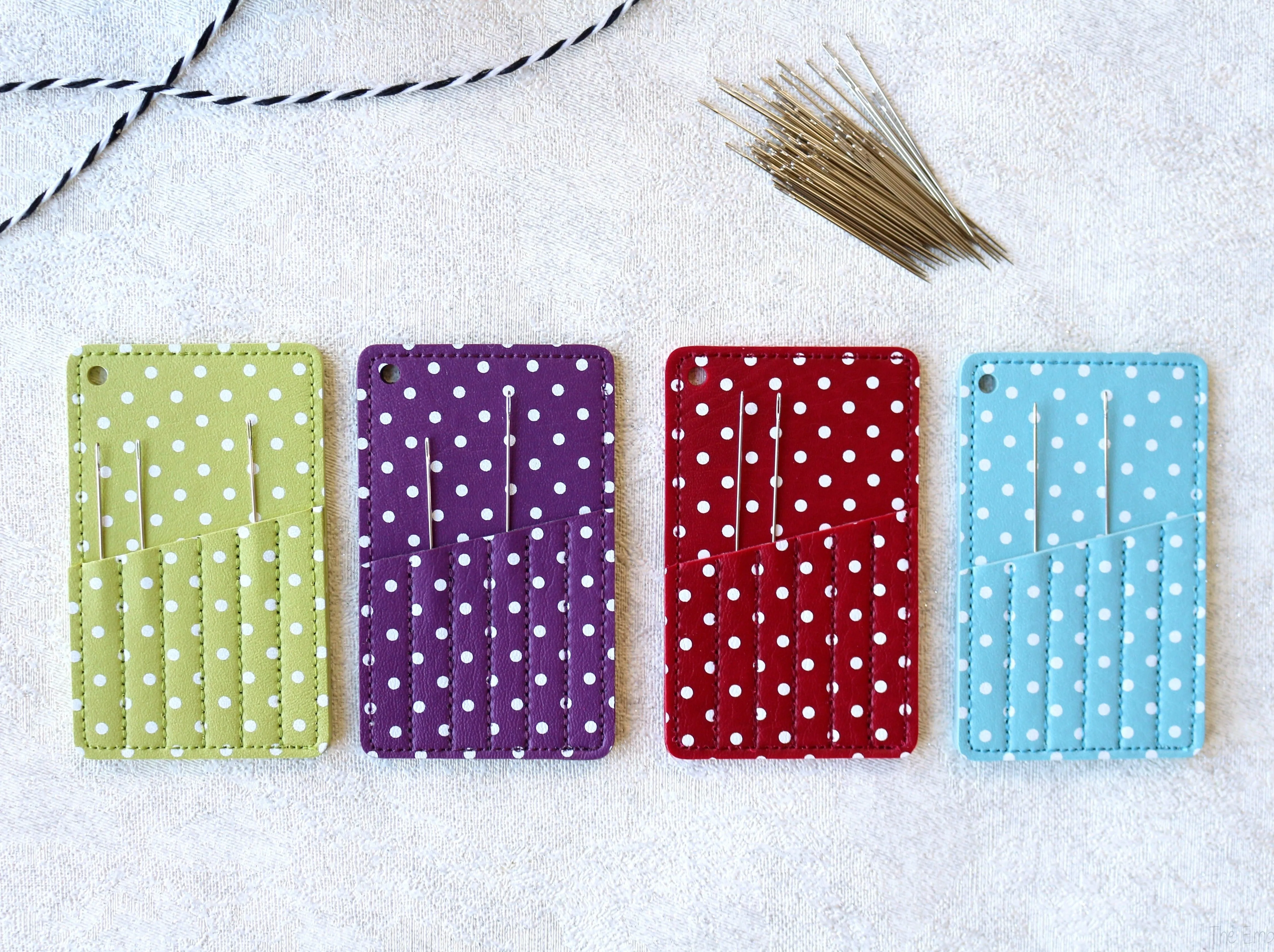 Polka Dot Embroidery Needle Case