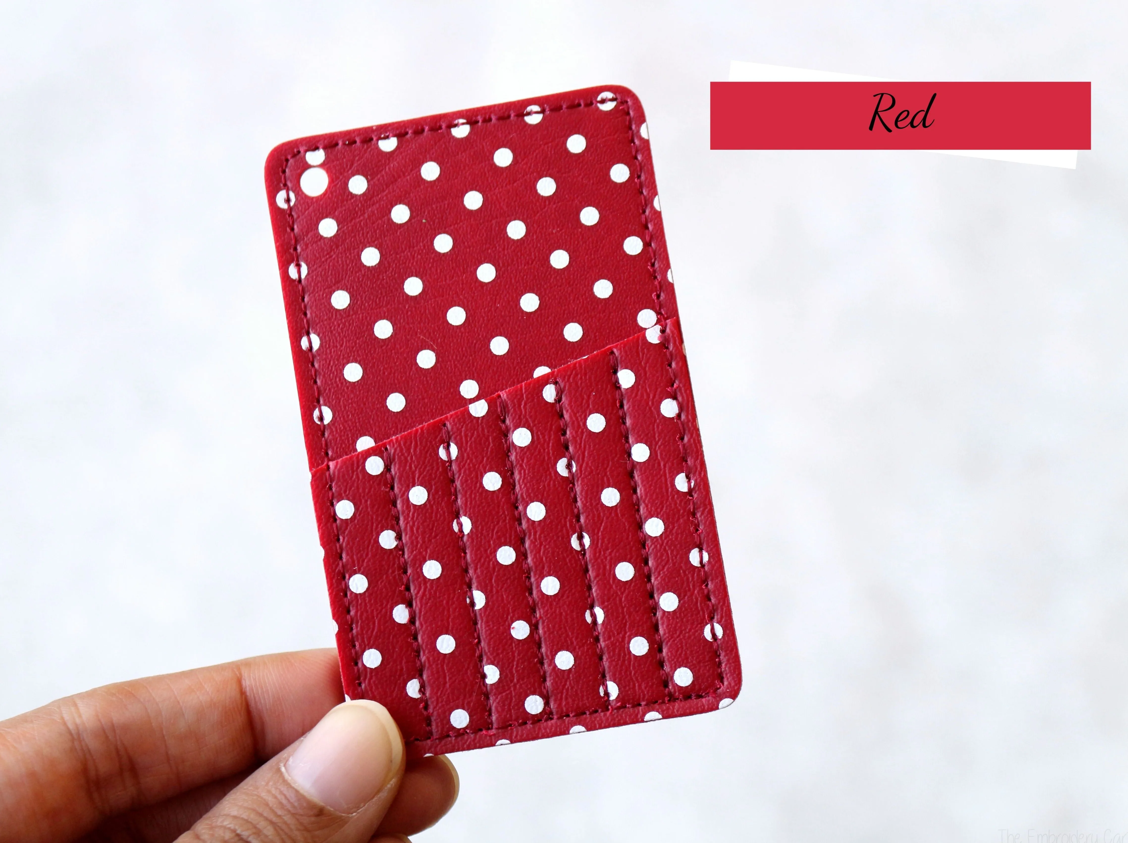 Polka Dot Embroidery Needle Case