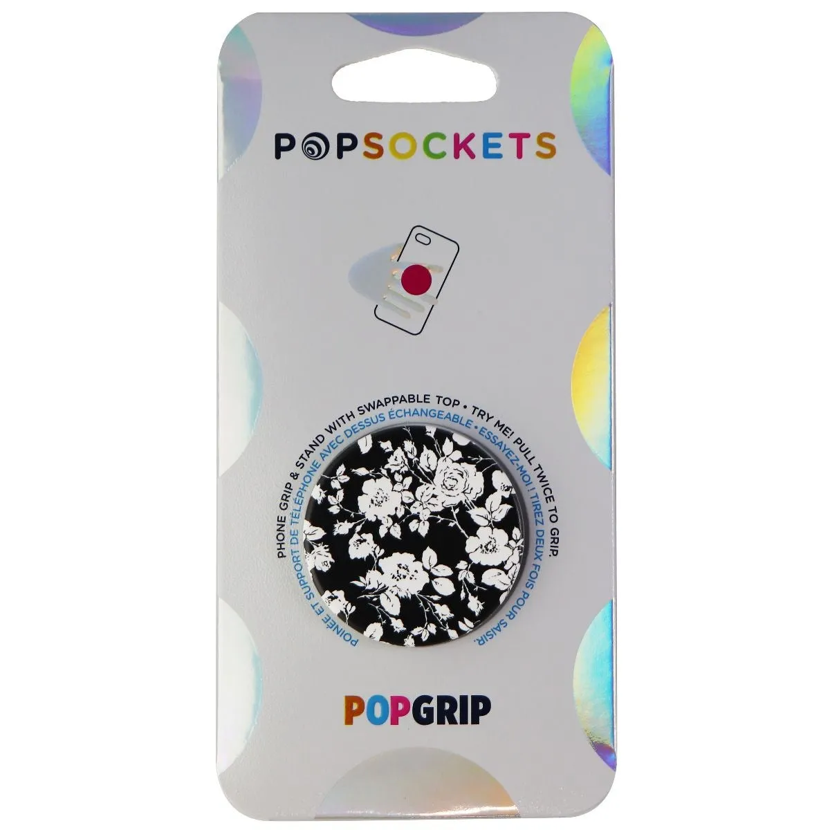 PopSockets: PopGrip with Swappable Top for Phones and Tablets - Monochrome Rose