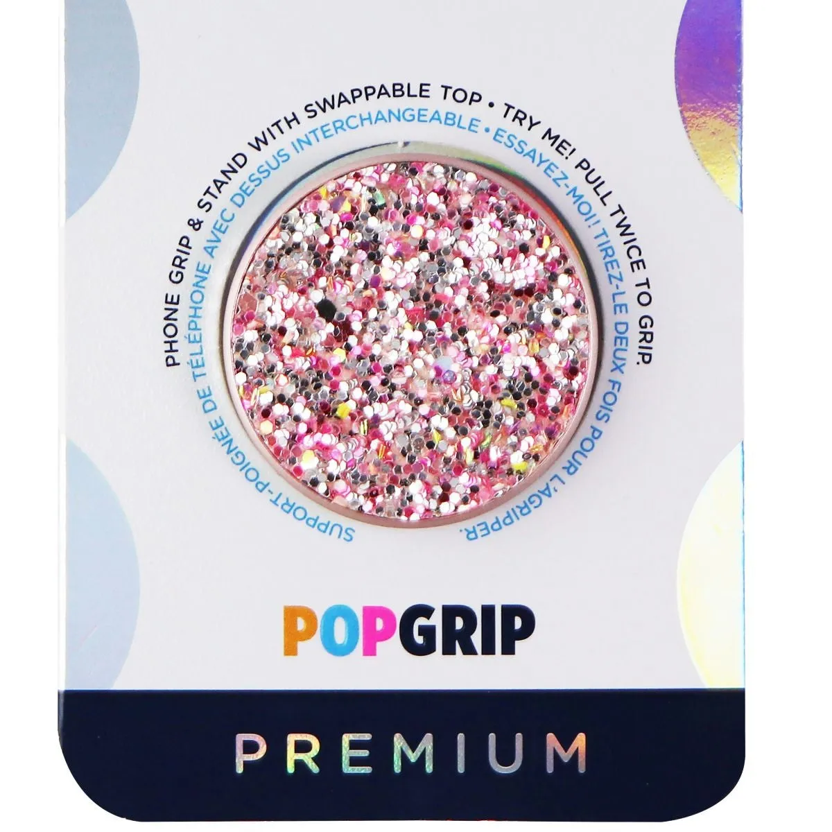 PopSockets PopGrip with Swappable Top for Phones/Tablets - Sparkle Rosebud Pink