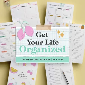 Printable Life Planner (Vibrant Edition) | 56 Life Organization Printables