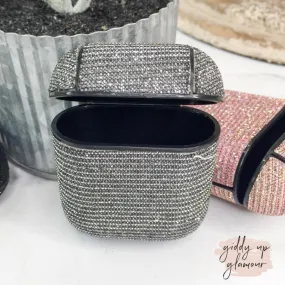 Protective AirPods Case in Silver Glitter