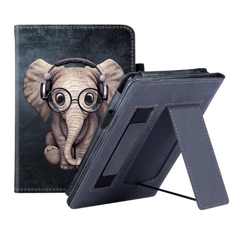 PU Leather Sleeve Stand Case  with Hand Strap For 6.8 Kindle Paperwhite 11th Gen