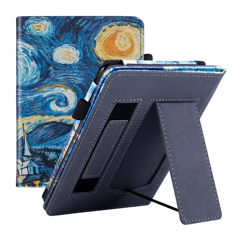 PU Leather Sleeve Stand Case  with Hand Strap For 6.8 Kindle Paperwhite 11th Gen