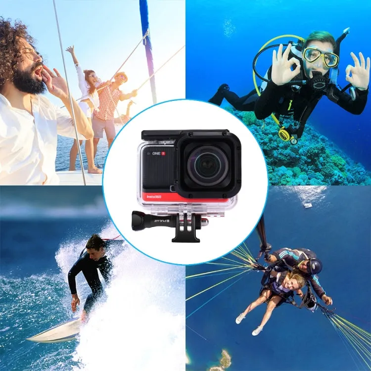 PULUZ 60m Underwater Depth Diving Case Waterproof Camera Housing for Insta360 ONE R 1.0 inch Edition(Transparent)