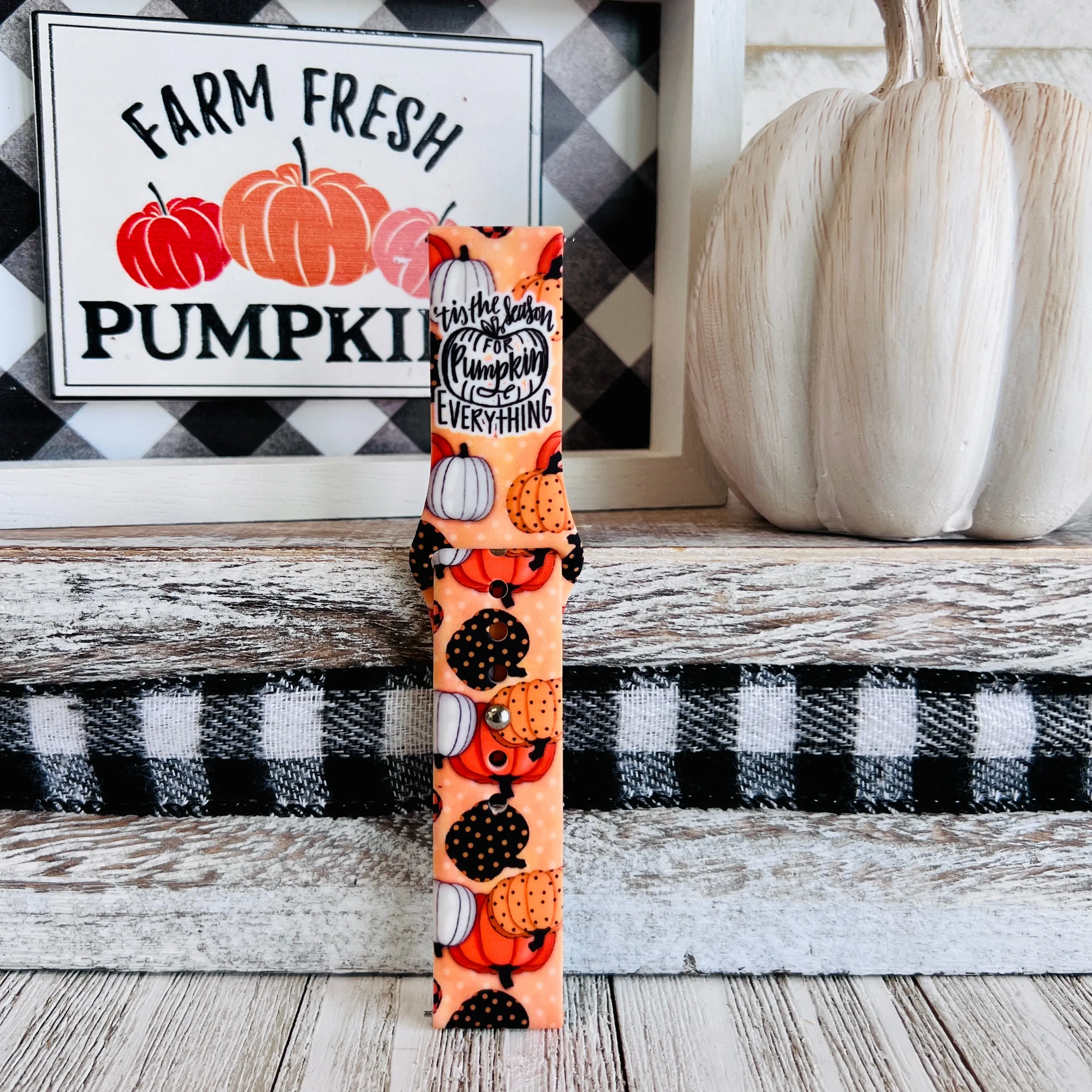 Pumpkin Everything Print Silicone Band For Samsung Watch