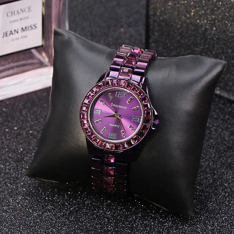 Purple Numberal Scale Women's Watch