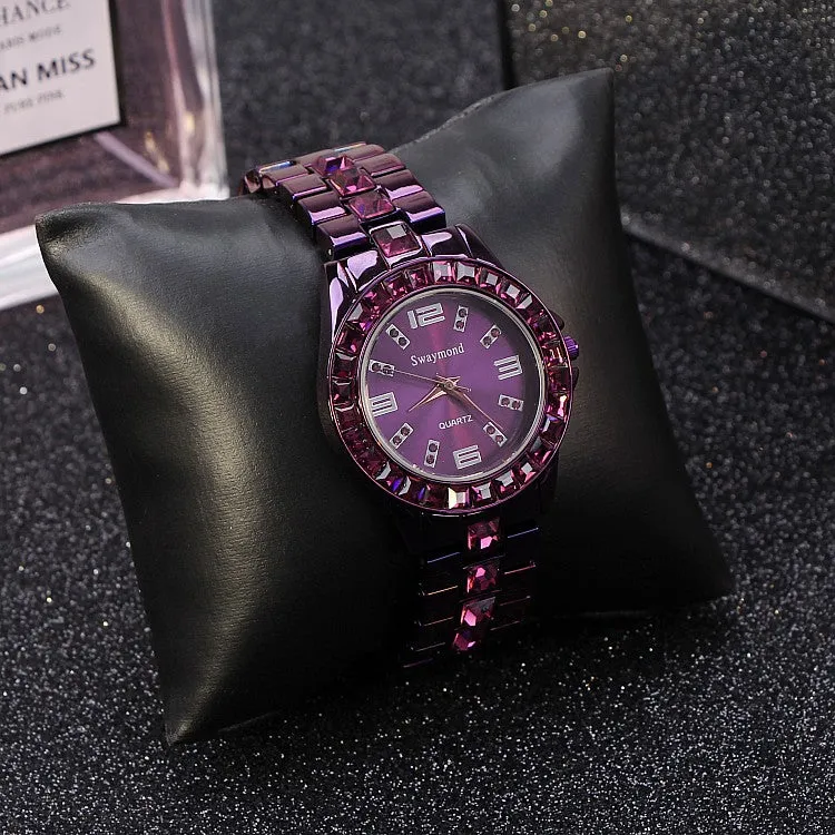 Purple Numberal Scale Women's Watch