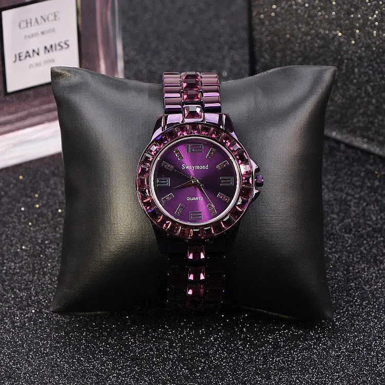 Purple Numberal Scale Women's Watch