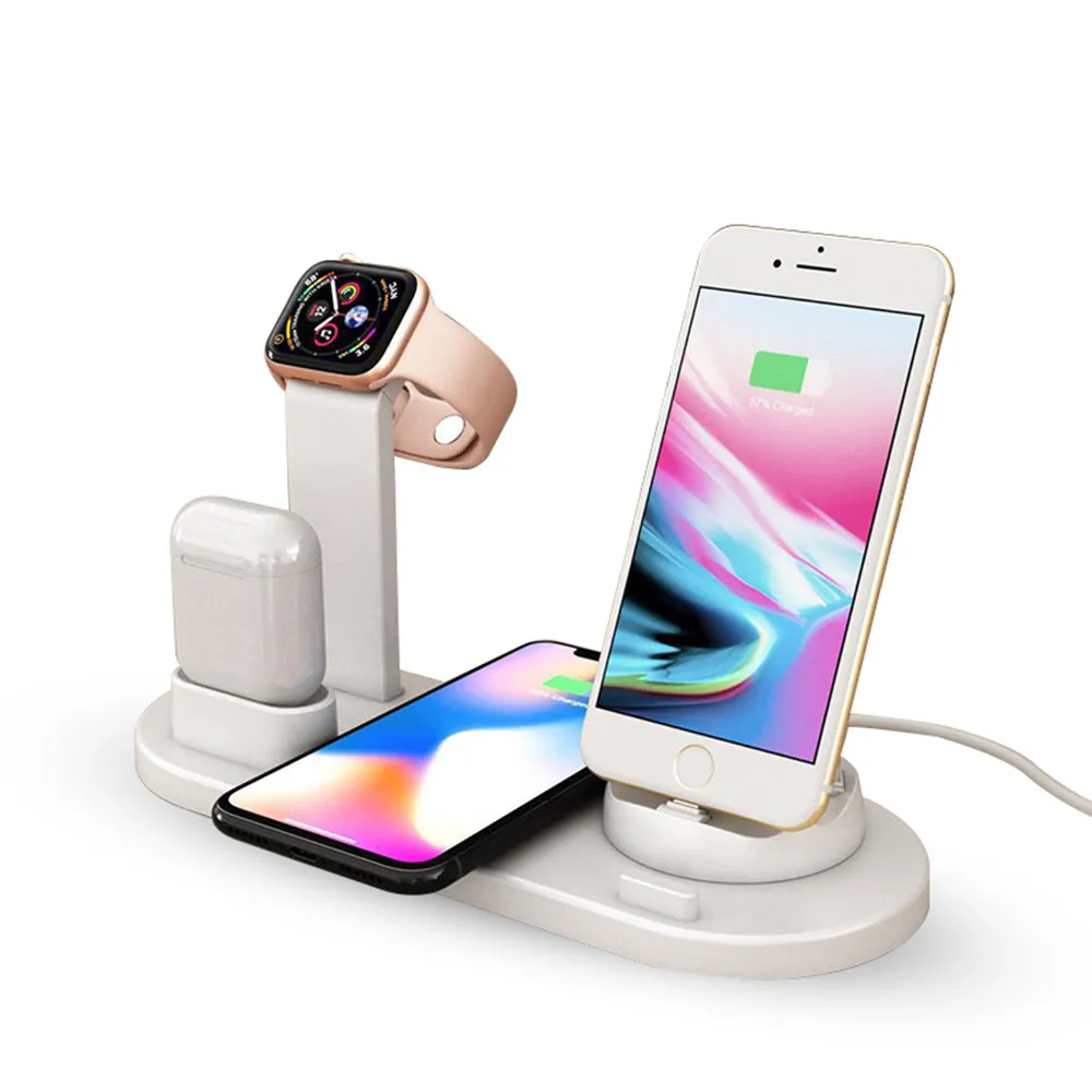 QI Wireless Charger Station with Micro USB and USB-C