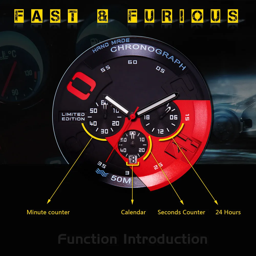 Racing Car Inspired Waterproof Wristwatch v1