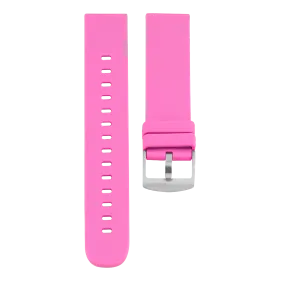 Raspberry pink OOZOO rubber strap with silver clasp