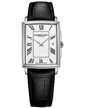 Raymond Weil Toccata Men's Classic Rectangular Stainless Steel Leather Watch 5425-STC-00300