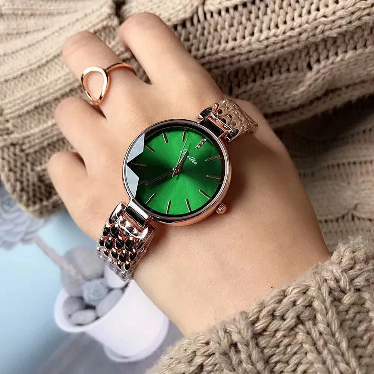 Rhombus-shaped Large Dial Women's Watch