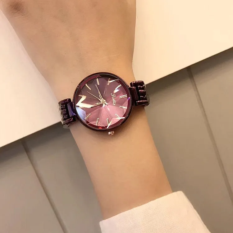 Rhombus-shaped Large Dial Women's Watch