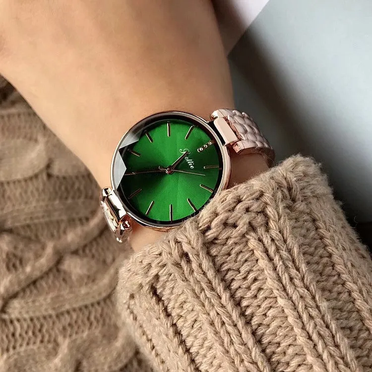 Rhombus-shaped Large Dial Women's Watch