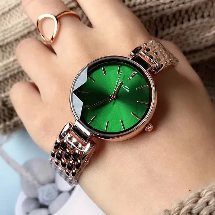 Rhombus-shaped Large Dial Women's Watch