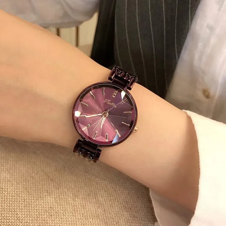 Rhombus-shaped Large Dial Women's Watch