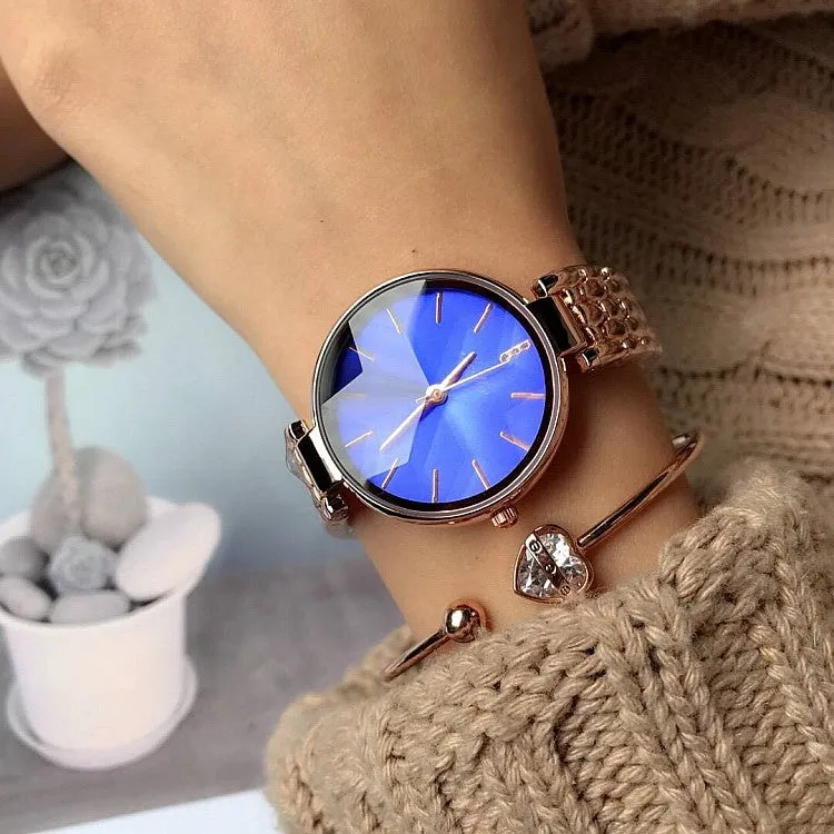 Rhombus-shaped Large Dial Women's Watch