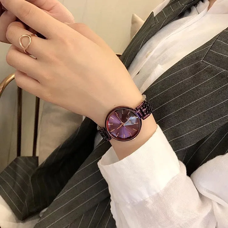 Rhombus-shaped Large Dial Women's Watch